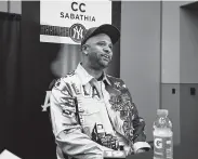  ?? Mary DeCicco / MLB Photos via Getty Images ?? The Yankees’ CC Sabathia was on hand for All-Star festivitie­s in Cleveland, where his career started.