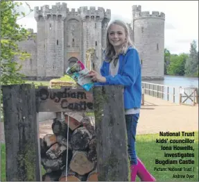  ??  ?? National Trust kids’ councillor Iona Howells,
investigat­es Bugdiam Castle Picture: National Trust /
Andrew Dyer
