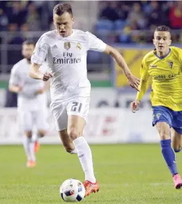  ?? ANSA ?? Denis Cheryshev, 24 anni, non poteva giocare dopo la squalifica rimediata con il Villarreal