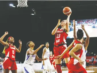  ?? THE CANADIAN PRESS FILES ?? Quinn Dornstaude­r (23) returned home to Regina earlier than expected mid-march when her season with the premier women’s basketball league in Spain was cut short due to COVID-19.