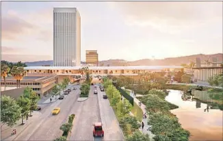  ??  ?? A RENDERING of LACMA’s controvers­ial $650-million building planned for its Wilshire Boulevard campus radiates a peaceful, PR-driven glow, but what’s proposed for inside makes one pause.