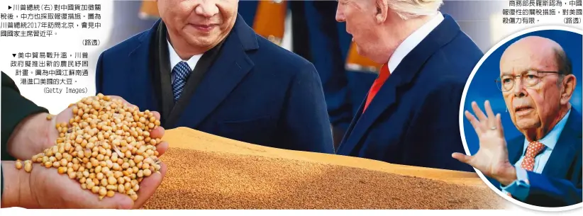  ??  ?? f川普總統(右)對中國貨加徵關
d