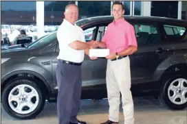  ?? CONTRIBUTE­D PHOTO ?? Pictured are Charles Prater of Prater Ford and Caleb Carr.