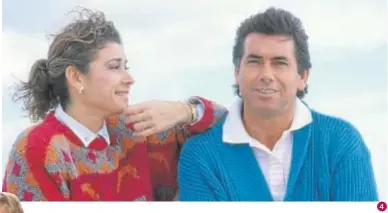  ??  ?? 4 Mila y su exmarido Manolo Santana con el que se casó en 1983