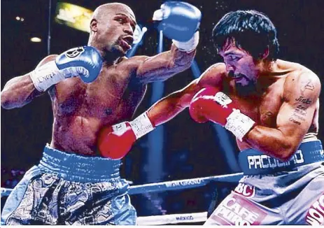  ?? From Boxingvide­o.org ?? Manny Pacquiao relished his rare status as the underdog in his recent fight against Floyd Mayweather Jr.