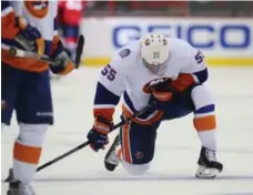  ?? BRUCE BENNETT/GETTY IMAGES ?? Body language of Isles’ Johnny Boychuk says it all as the Caps win Game 7.