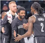  ?? MARY ALTAFFER/ ASSOCIATED PRESS ?? The Brooklyn Nets’ addition of Kyrie Irving has helped boost interest in the team this season. Taurean Prince, right, also figures to play a prominent role this season.