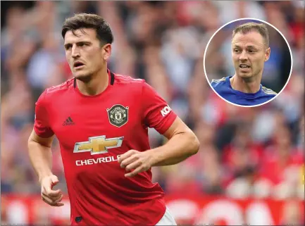  ??  ?? Harry Maguire helped United to a clean sheet on Sunday and Johnny Evans (inset) has no doubts he’ll succeed at Old Trafford