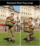  ??  ?? Backpack Bear Hug Lunge