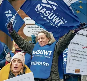  ?? ?? PROTEST: NASUWT union has announced two more strike dates.