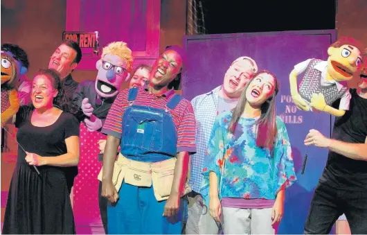  ?? TOM HURST / COURTESY PHOTO ?? The cast of Mad Cow Theatre’s 2016 production of “Avenue Q” will reunite as part of the theater’s “Bringing Home the Herd” series.