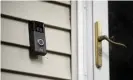  ??  ?? A Ring doorbell camera is seen at a home in Wolcott, Connecticu­t. Photograph: Jessica Hill/AP