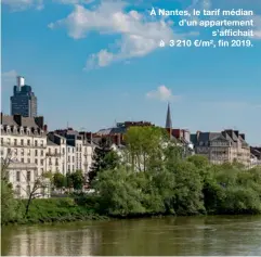  ??  ?? À Nantes, le tarif médian d’un appartemen­t
s’affichait à 3 210 €/m², fin 2019.