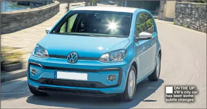  ??  ?? ON THE UP: VW’s city car has seen some subtle changes