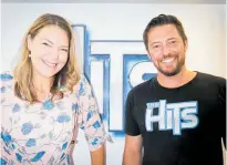  ?? Photo / Warren Buckland ?? The Hits DJs, Adam Green and Megan Banks at NZME radio studio, Napier.