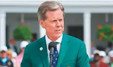  ?? AFP ?? Fred Ridley, Chairman of Augusta National Golf Club, said yesterday the event will keep ‘current criteria’ for 2023.