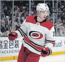  ?? RALEIGH NEWS & OBSERVER FILE PHOTO ?? The Montreal Canadiens tendered a bonus-heavy offer sheet to 21-year-old centre Sebastian Aho on Monday, but the Carolina Hurricanes plan to match the five-year, US$42.27-million contract.