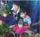  ?? Aaditya Gandhi ?? They also grew plants in used plastic containers.