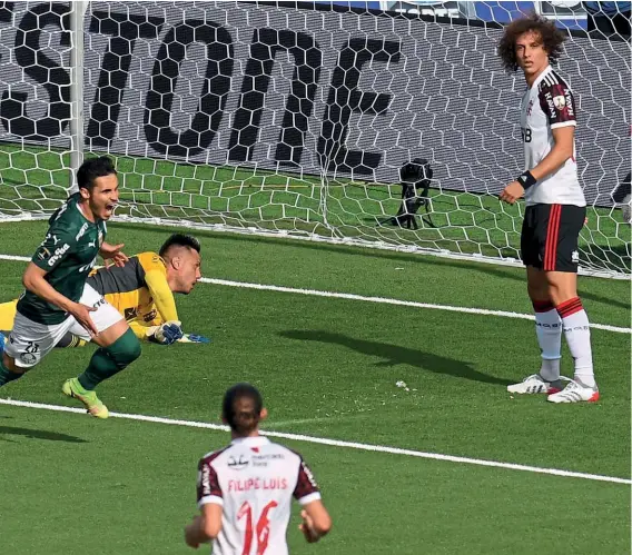  ?? ?? Opening goal… Raphael Veiga celebrates scoring