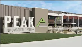  ?? (Special to the Democrat-Gazette) ?? This artist rending shows what The Peak Innovation Center in Fort Smith will look like.