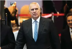  ?? The Associated Press ?? ■ In this Nov. 3, 2019, file photo, Britain’s Prince Andrew arrives at the ASEAN Business and Investment Summit (ABIS) in Nonthaburi, Thailand. Andrew wasn’t on trial in the Ghislaine Maxwell sex traffickin­g case, but her conviction is bad news for the man who is ninth in line to the British throne.