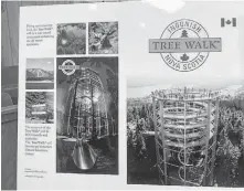  ?? FACEBOOK ?? Ski Cape Smokey shared this photograph of their plans to create a year-round amenity known as a Tree Walk, similar to a structure located in Krkonoše, Czech Republic.