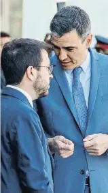  ?? Àlex Garcia ?? Pere Aragonès i Pedro Sánchez