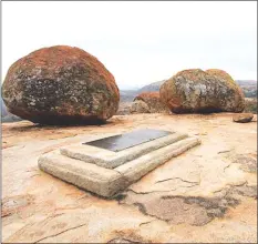  ??  ?? Cecil John Rhodes’ grave and those others cannot be compared, in any way to our National Heroes’ Acre, an important and most significan­t place showing everyone how we won independen­ce from the colonialis­ts