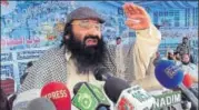  ?? AP FILE ?? Syed Salahuddin addresses a rally in PoK in 2011.