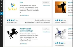  ??  ?? WordPress has plugins for virtually everything you can do with a website. Check out the SEO plugins that help you optimise your site to get more visitors.