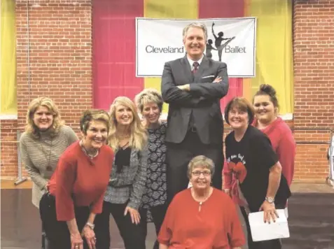  ?? CONTRIBUTE­D PHOTO ?? Greg Glover with cast members Tammy Ashton, Judy Robinson, Tammy Bentley, Kathy Karnes, Nancy Casson (seated), Lisa Geren and Danielle Calfee, from left.