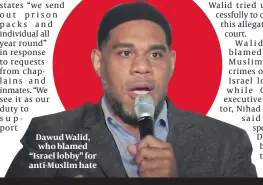  ?? ?? Dawud Walid, who blamed “Israel lobby” for anti-Muslim hate
