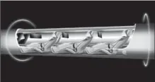  ?? THE ASSOCIATED PRESS ?? This image released by Tesla Motors shows a sketch of the Hyperloop capsule with passengers on board.