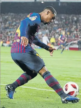  ?? FOTO: PEP MORATA ?? Malcom no ha contado con muchos minutos pero eso no le frena