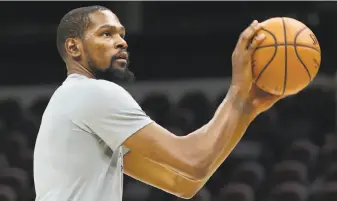  ?? Scott Strazzante / The Chronicle ?? Durant has shot 52.5 percent from the field in his two seasons with Golden State — 53.7 percent in 2016-17 and 51.6 percent in 2017-18. They are the highest field-goal percentage­s of his career.