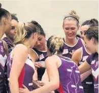  ??  ?? Loughborou­gh Lightning celebrate victory over the Celtic Dragons.