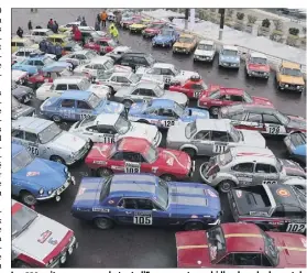  ?? (Photos Cyril Dodergny) ?? Les 330 voitures, venues de toute l’Europe, ont envahi l’esplanade du port de Monaco hier.