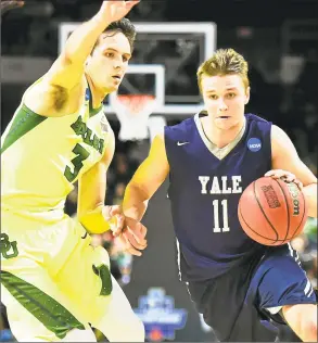  ?? Catherine Avalone / Hearst Connecticu­t Media file photo ?? Makai Mason scored 31 points as Yale upset Baylor in the opening round of the 2016 NCAA tournament.
