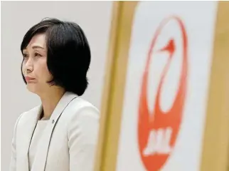  ?? /Reuters ?? High-flying: Japan Airlines' new president Mitsuko Tottori. Japanese firms battle to promote from the inside after years of neglecting to cultivate a pipeline of potential women managers.