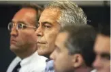  ?? PHOTO/UMA SANGHVI ?? Jeffrey Epstein appears in court in 2008 in West Palm Beach, Fla. Epstein has died by suicide while awaiting trial on sex-traffickin­g charges.