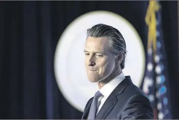  ?? Kent Nishimura Los Angeles Times ?? GOV. GAVIN NEWSOM, shown in 2019, said Monday that he is disappoint­ed that Republican­s, including President Trump, have not supported a congressio­nal proposal to continue the $600 weekly jobless benefit.