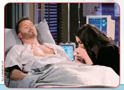  ??  ?? Out Of Commission: Brady’s recent coma on DAYS helped Chloe (Nadia Bjorlin) explore her feelings for him.