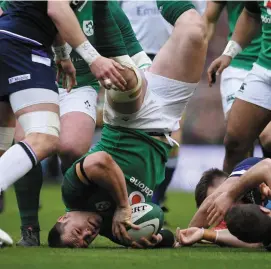  ?? CLODAGH KILCOYNE/REUTERS ?? Cian Healy in action during the victory against Scotland