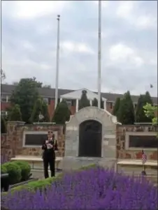  ?? SUBMITTED PHOTO ?? Martin Costello speaks at the first casket flag ceremony in May in Radnor. The family will take part in a special Father’s Day ceremony.