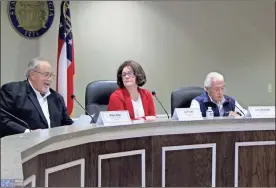  ?? / Kevin Myrick ?? Candidates Ray Carter, Jerilyn Purdy and Larry Reynolds discussed a variety of topics they were questioned on by the audience at the latest Polk County Chamber of Commerce Candidate Forum.