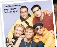  ??  ?? The Backstreet Boys found fame in 1996