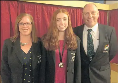  ?? PHOTOS / TSNZ ?? The McNair family — all New Zealand Smallbore Representa­tives. From Left Ruth, Stephanie and Robbie.