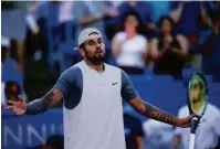  ?? NICK WASS/ASSOCIATED PRESS ?? Nick Kyrgios won his seventh tournament at the same place he won No. 6 in 2019, the Citi Open in Washington.