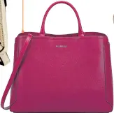  ??  ?? Halle raspberry grab bag, £75, fiorelli.com