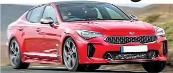  ??  ?? In the red zone: Kia’s new Stinger presents a challenge to BMW and Audi